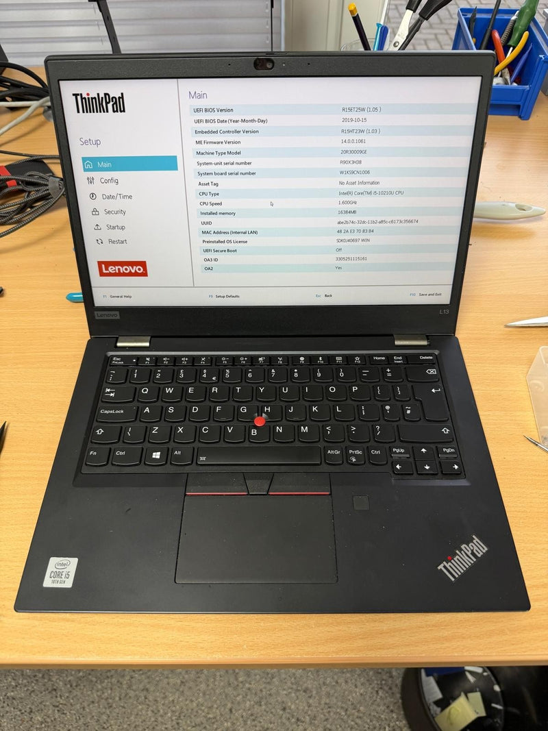 Lenovo ThinkPad L13 Gen 1 i5 10210u 16GB FHD Backlit FP Cam #L1F0