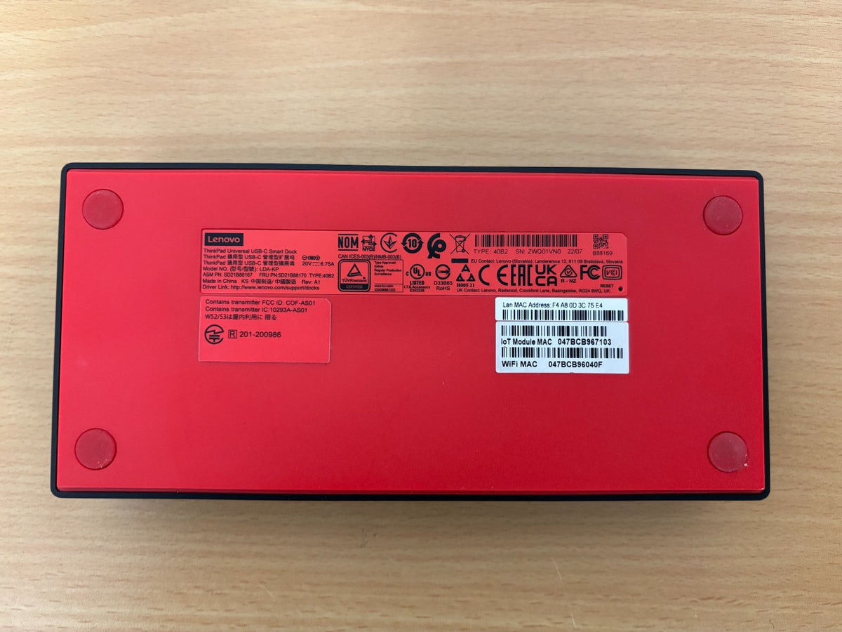 Lenovo ThinkPad USB-C Smart Dock Dockingstation LDA- KP 40B21