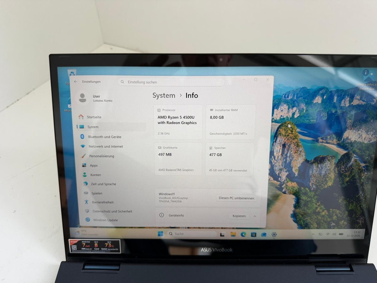 ASUS VivoBook Flip 14 TM420i (14") Ryzen 5 Radeon Graphics 8GB RAM 512GB SSD #A12
