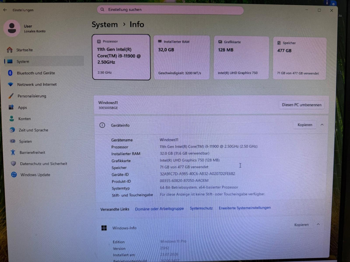Lenovo Thinkstation P350 i9 11900 32GB 512GB W11Pro #P358
