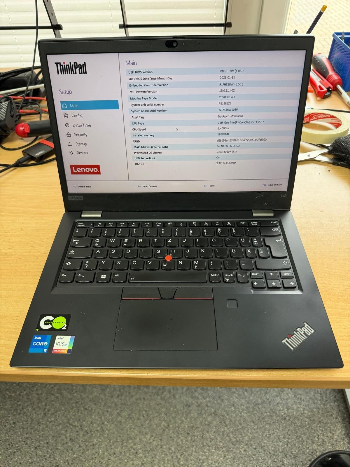 Lenovo ThinkPad L13 Gen 2 i5 1135G7 16GB FHD Backlit FP Cam #L2G0