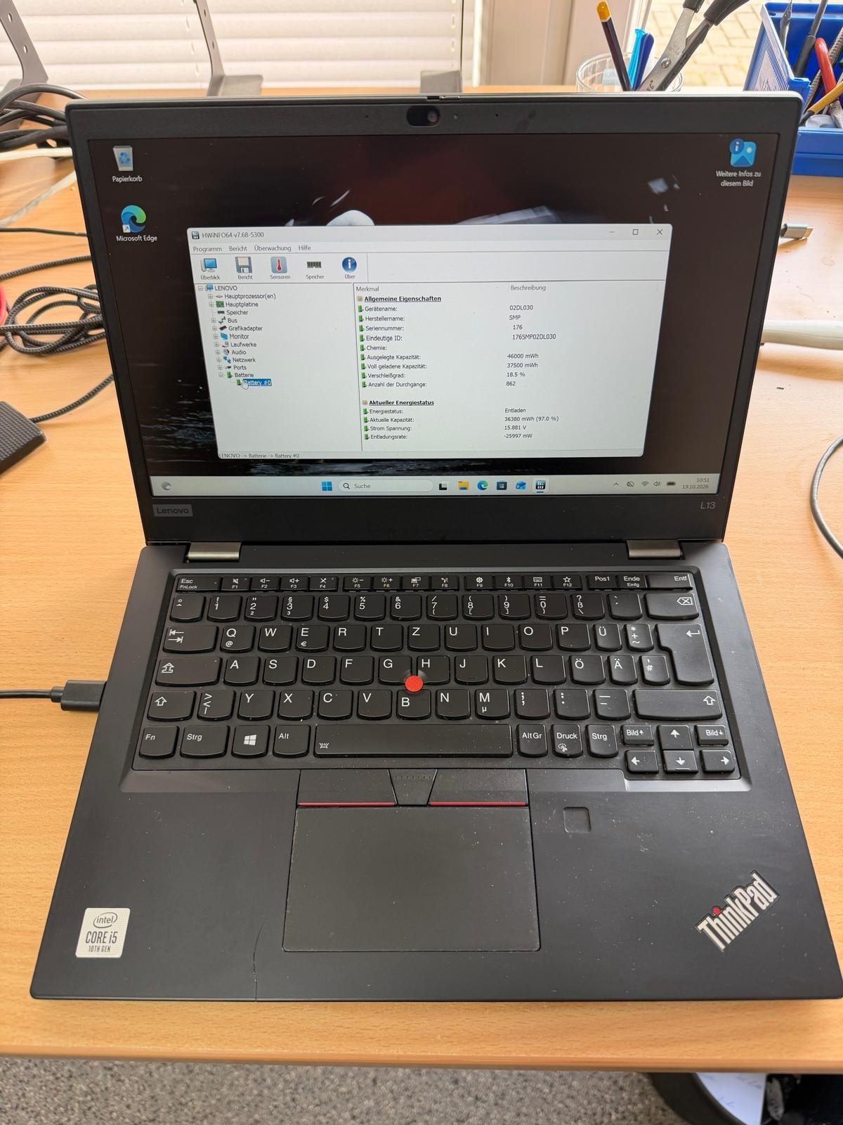 Lenovo ThinkPad L13 Gen 1 i5 10210u 16GB FHD Backlit FP Cam #L1F2