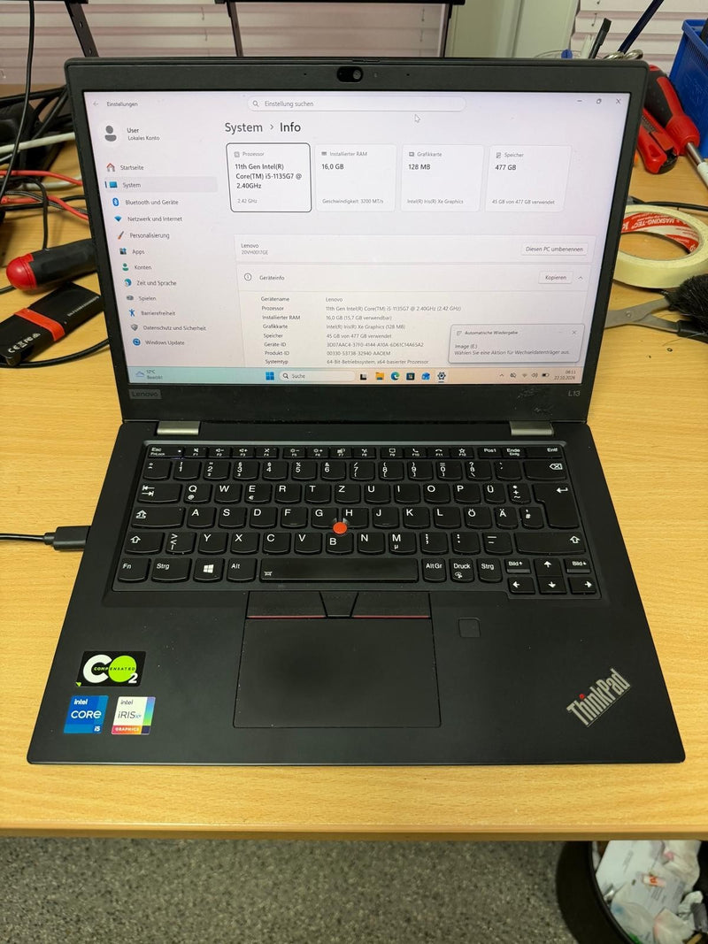 Lenovo ThinkPad L13 Gen 2 i5 1135G7 16GB FHD Backlit FP Cam #L2G1